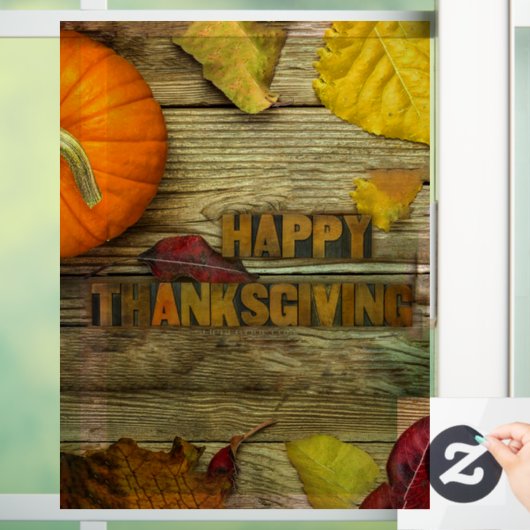 Autocollant Pour Fenêtre Lait séchée Bon thanksgiving citrouille SlipperyJo (Maison)