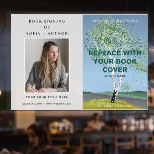 Autocollant Pour Fenêtre Lancement du livre Signer l Livre de l'auteur prom