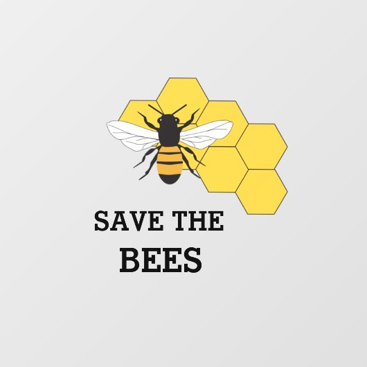 Autocollant Pour Fenêtre L'apiculteur Sauvez les abeilles (Feuille)