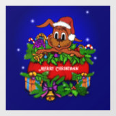 Autocollant Pour Fenêtre Lapin de Noël (Feuille)