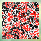 Autocollant Pour Fenêtre L'art populaire ukrainien motif floral abstact (Feuille 3)