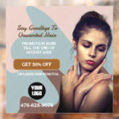 Autocollant Pour Fenêtre Laser Hair Removing Services - Clôture de fenêtre (Feuille 2)