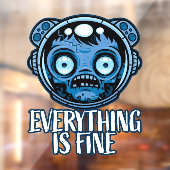 Autocollant Pour Fenêtre L'astronaute zombie va bien (Feuille 2)