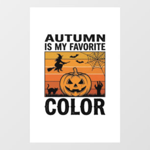 Autocollant Pour Fenêtre L'automne est ma couleur préférée Halloween Citrou