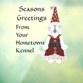 Autocollant Pour Fenêtre Lavishly On Country Père Noël Chiot Noël Knome  (Feuille 3)