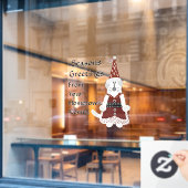 Autocollant Pour Fenêtre Lavishly On Country Père Noël Chiot Noël Knome  (Fenêtre de café)