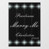 Autocollant Pour Fenêtre LavishlySur Monogramme Mariage Diamond Light Marry (Feuille)