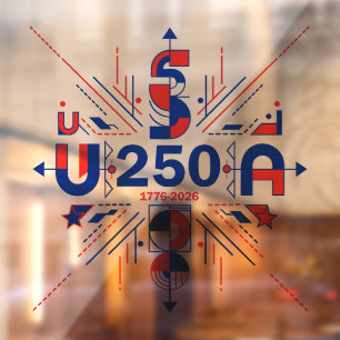 Autocollant Pour Fenêtre le 250e anniversaire de l'Amérique