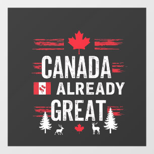 Autocollant Pour Fenêtre Le Canada est déjà un grand Anti-MAGA Anti-Trump