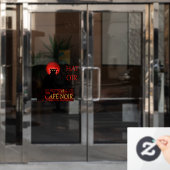 Autocollant Pour Fenêtre Le Conversation Noir et Café Noir (Porte de bureau)