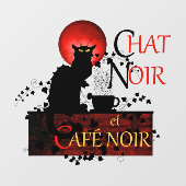 Autocollant Pour Fenêtre Le Conversation Noir et Café Noir (Feuille)