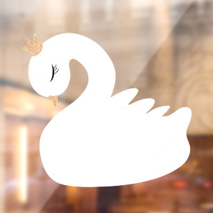 Autocollant Pour Fenêtre Le Cygne Couronné