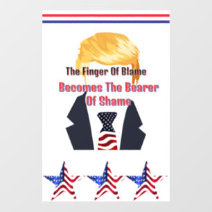Autocollant Pour Fenêtre Le Doigt De L'Attaque De Trump