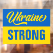 Autocollant Pour Fenêtre Le drapeau ukrainien fort (Feuille 2)