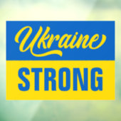 Autocollant Pour Fenêtre Le drapeau ukrainien fort (Feuille 3)