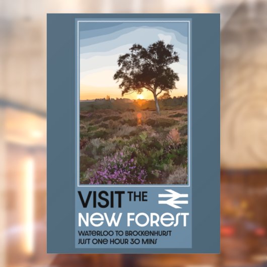 Autocollant Pour Fenêtre Le Hampshire de la forêt Angleterre (Feuille 2)