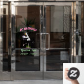 Autocollant Pour Fenêtre Le mignon secrétaire oiseau écrire des notes dessi (Porte de bureau)