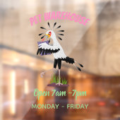 Autocollant Pour Fenêtre Le mignon secrétaire oiseau écrire des notes dessi (Feuille 2)