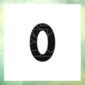 Autocollant Pour Fenêtre Le nombre zéro (0) en noir (Feuille 3)