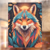 Autocollant Pour Fenêtre Le renard d'automne (Feuille 2)