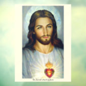 Autocollant Pour Fenêtre Le Sacré Coeur de Jésus (Feuille 3)