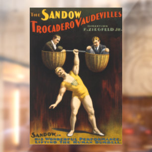 Autocollant Pour Fenêtre Le Sandow Eugen Sandow Vaudeville Weightlifter