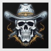 Autocollant Pour Fenêtre Le squelette cowboy (Feuille)