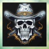 Autocollant Pour Fenêtre Le squelette cowboy (Feuille 3)