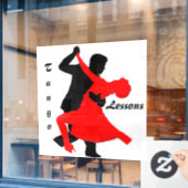 Autocollant Pour Fenêtre "Leçons de tango" (Fenêtre de café)