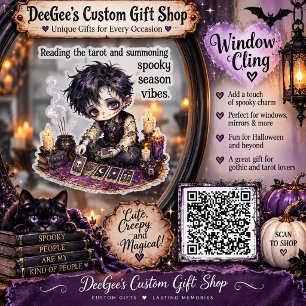 Autocollant Pour Fenêtre Lecteur de cartes de tarot Zombie Boy Halloween