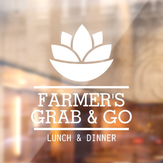 Autocollant Pour Fenêtre Légumes de salade saine Nourriture, Restaurant (Feuille 2)