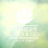 Autocollant Pour Fenêtre Légumes de salade saine Nourriture, Restaurant (Feuille 3)