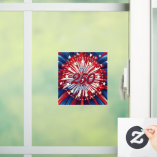 Autocollant Pour Fenêtre Les 250 ans d'Amérique 1776-2026 Feux d'artifice R