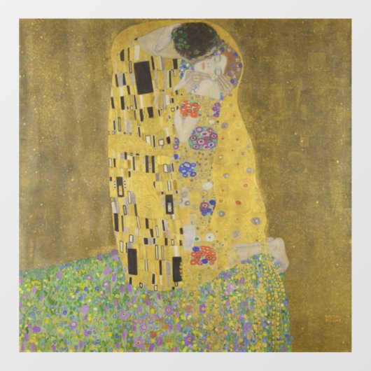 Autocollant Pour Fenêtre Les amoureux embrasser Embrace par Gustav Klimt (Feuille)