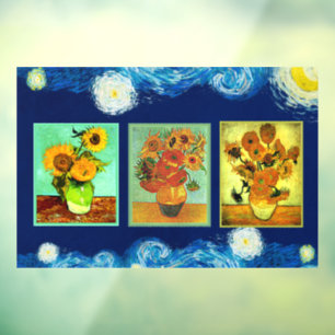 Autocollant Pour Fenêtre Les célèbres tournesols de Van Gogh