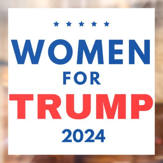 Autocollant Pour Fenêtre Les Femmes Pour Trump (Feuille 2)