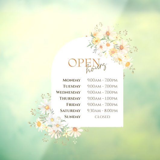 Autocollant Pour Fenêtre Les marguerites arch ouvert heures fenêtre clouer (Feuille 3)