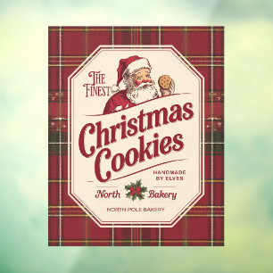 Autocollant Pour Fenêtre Les meilleurs biscuits de Noël faits main vintages