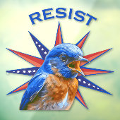 Autocollant Pour Fenêtre Les oiseaux bleus résistent à la fermeture de fenê (Feuille 3)