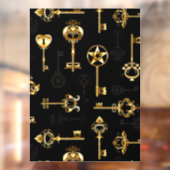 Autocollant Pour Fenêtre Les Patters de Seamless avec Golden Keys (Feuille 2)