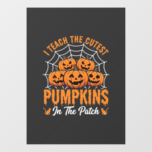Autocollant Pour Fenêtre Les plus mignons citrouilles dans le patch profess (Feuille)