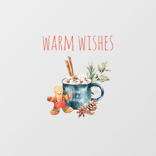 Autocollant Pour Fenêtre Les souhaits chauds | Cadeau de Noël (Feuille)