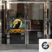 Autocollant Pour Fenêtre Les yeux brillants d'Halloween (Porte de bureau)