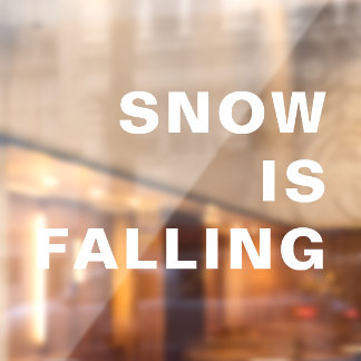 Autocollant Pour Fenêtre Let It Snow Minimal Modern White Christmas Design