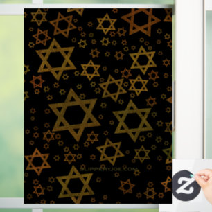 Autocollant Pour Fenêtre L'étoile artistique de David thème Hanukkah de Sli