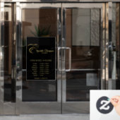 Autocollant Pour Fenêtre Lettre monogramme E Cheval en or (Porte de bureau)