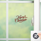 Autocollant Pour Fenêtre Lettre rouge de Noël (Maison)