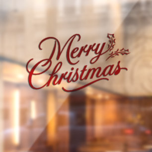 Autocollant Pour Fenêtre Lettre rouge de Noël