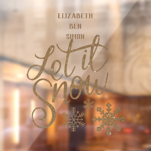 Autocollant Pour Fenêtre Lettres d'or épisode de Noël