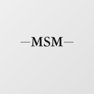 Autocollant Pour Fenêtre Lettres noires modernes Monogramme Nom Fenêtre Cli